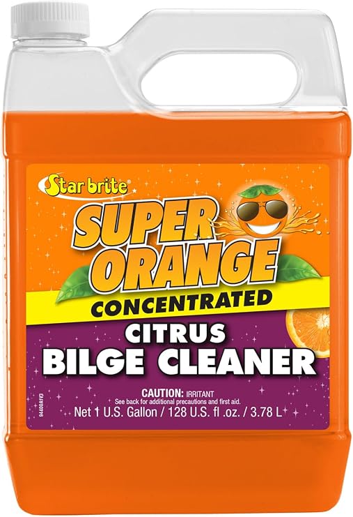 STAR BRITE Super Orange Citrus Bilge Cleaner - Simple & Easy to Use - Pour In, Run Boat, Pump Out - Emulsifies Oil & Fuel - 1 Gal (094400)