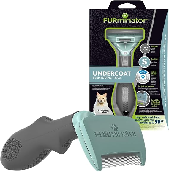 FURminator Undercoat deShedding Tool for Small Long Hair Cats Under 4.5 kg