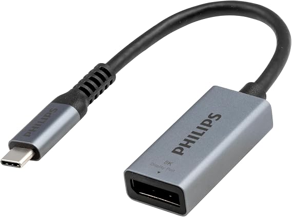 PHILIPS USB-C to DisplayPort Adapter 3 Pack [8K UHD @ 60Hz 4K HD @ 144Hz] 32.4 Gbps Data Transfer Speed, Portable, Compatible MacBook Pro MacBook Air, iPad Pro, XPS 15/13,Spectre, Surface, SWL3933M/37