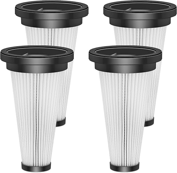 Replacement Filter compatible with VICEASE A27/Vacusion VBS-01/SUXIANGVAC A27/VOKENE A27,OIRFND A27/TITIPOY A27/NADALY N16/CHEBIO C8/Natrogix A40/Trucozie T350 Cordless Vacuum Cleaner,Filter-4Pack.