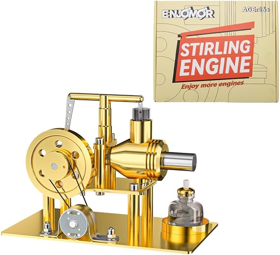 Stirling Engine Assembly Model Kit, ENJOMOR Metal Balance-Style Engine Model Set