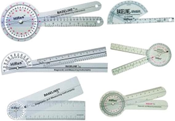 Baseline 6-Piece Plastic Goniometer Set, Hires