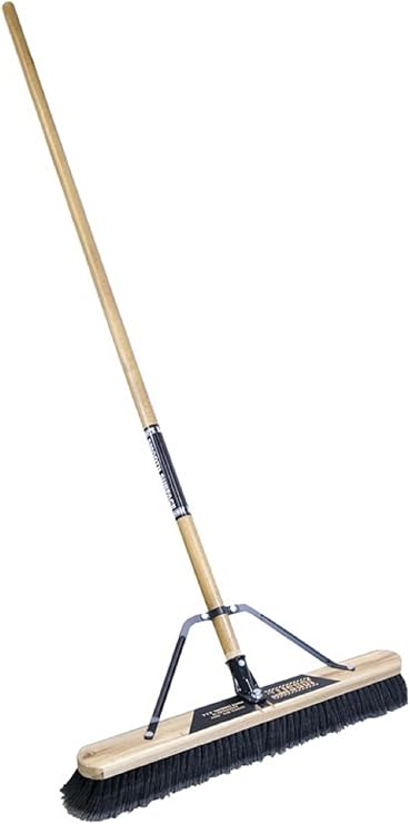 Quickie Push Broom, 60" Handle L, 24" Broom W