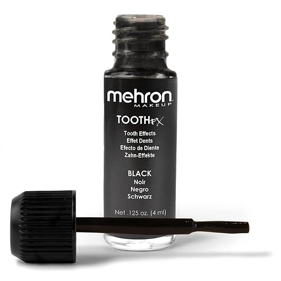 Mehron Makeup Tooth FX - BLACK, Temporary Special FX Tooth Paint