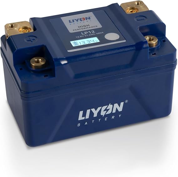 LIYON Lithium YTX9-BS/YTX7A-BS/YTZ10S-BS Motorcycle ATV Battery, 12v 4Ah LiFePO4 Powersports Battery, Instant-Start 400A 280 CCA(25C) - with 4 Universal-Fit EVA Spacers, Sportbike Naked Jet Ski UTV