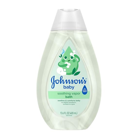 Johnson's Baby Soothing Vapor Bath, Calming Aromas, 13.6 fl. oz | Gentle No More Tears Formula, Soothes & Comforts Baby, Hypoallergenic, No Added Parabens, Sulfates & Dyes