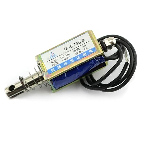 1PC JF-0730B 12V 1A 5N Push Pull Type Open Frame Solenoid Electromagnet