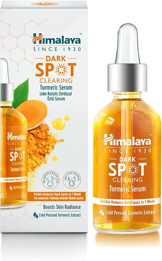 Himalaya Since 1930 Dark Spot Clearing Leke Karşıtı Zerdeçal Özlü Serum 30 ml, Niacinamide%2, Glikolik Asit 10%