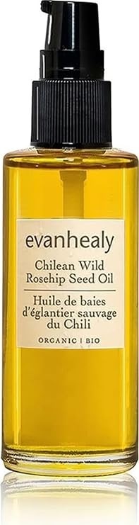 evanhealy Chilean Wild Rosehip Seed Oil | 100% Pure Wild-Harvested Certified Organic Rosehip Oil | Lightweight Facial Oil Dry Oil | Beautify & Rejuvenate All Skin