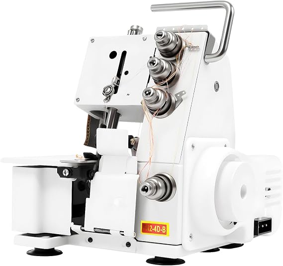 4 Thread Overlock Sewing Machine, 1200 St/Min Heavy Duty Sewing Machine for Denim, 100W Home & Industrial Sewing Machine with Auto Cutter, 4-Thread Serger with LED Light & Foot Controller