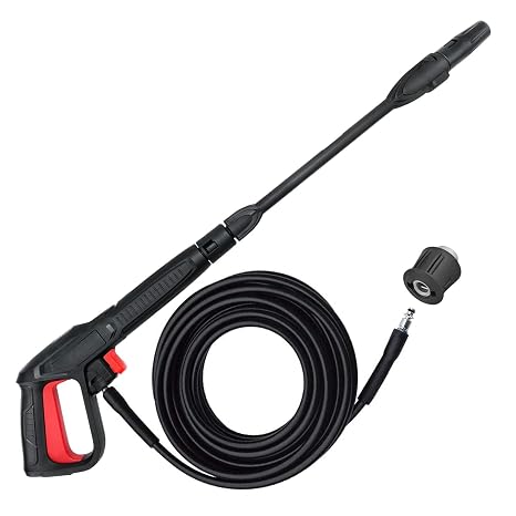 Replacement Pressure Washer Spray Gun with Variable Jet Lance & 10 m Hose, Compatible with Some of Black & Decker, AR Blue Clean, Michelin, Stanley, Bosch, Makita, Mac Allister High Pressure Cleaners