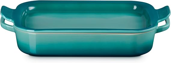 Le Creuset Stoneware Rectangular Dish with Platter Lid, 3 qt., Riviera