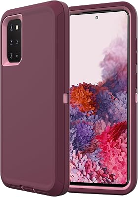 for Samsung Galaxy S20 Plus Case, Shockproof Dropproof Galaxy S20 Plus Case, Heavy Duty Protective for Samsung S20 Plus Case 6.7 Inch PurplePink