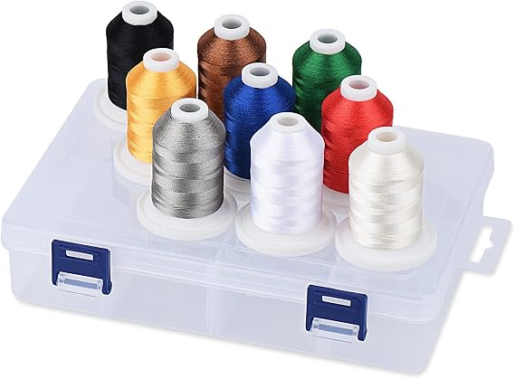 Simthread Embroidery Thread with Storage Box - 800 Yards/Spools