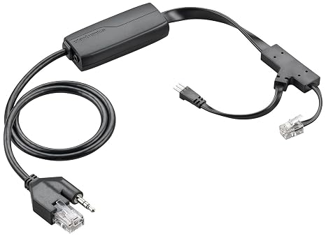 Plantronics - Electronic Hook Switch Cable APP-51 (Poly) - Remote Desk Phone Call Control - Works with Poly Desk Phones