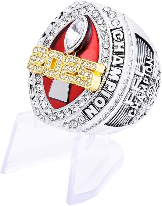 Fantasy Football Ring 2025 Award Prize Trophy Sports Winner FFL Championship Ring With Box