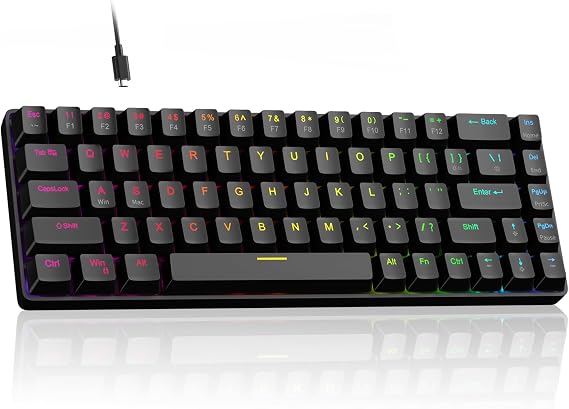 MageGee 60% Rapid Trigger Gaming Keyboard, Hall Effect Magnetic Switch, Actuation Point Adjustable, Hot Swappable RGB Backlit Wired Keyboard with Arrow Keys for Win/PC/MAC, Black