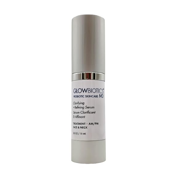 Glowbiotics Clarifying + Refining Serum Acne Spot Treatment & All-Over Prevention Probiotic 2% Salicylic Acid Rapidly Shrinks Pimples, Hormonal Acne & Ingrown Hairs