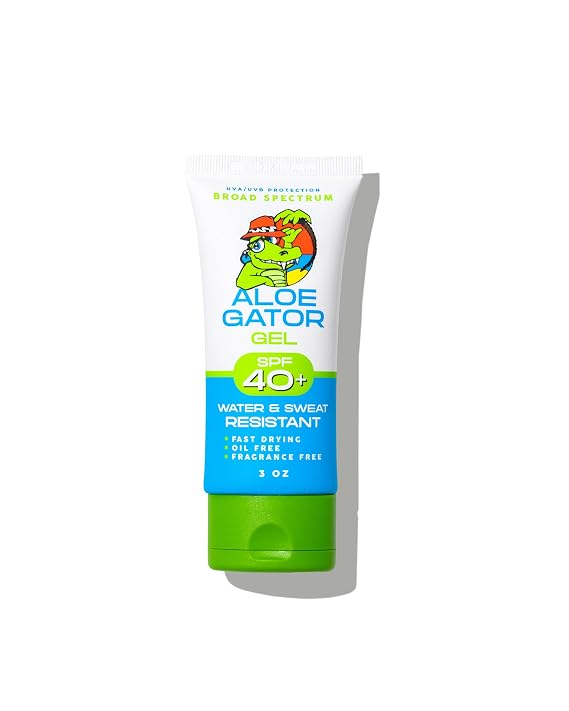 Aloe Gator Gel Sunscreen SPF 40+, Alcohol-Free, Paraben-Free