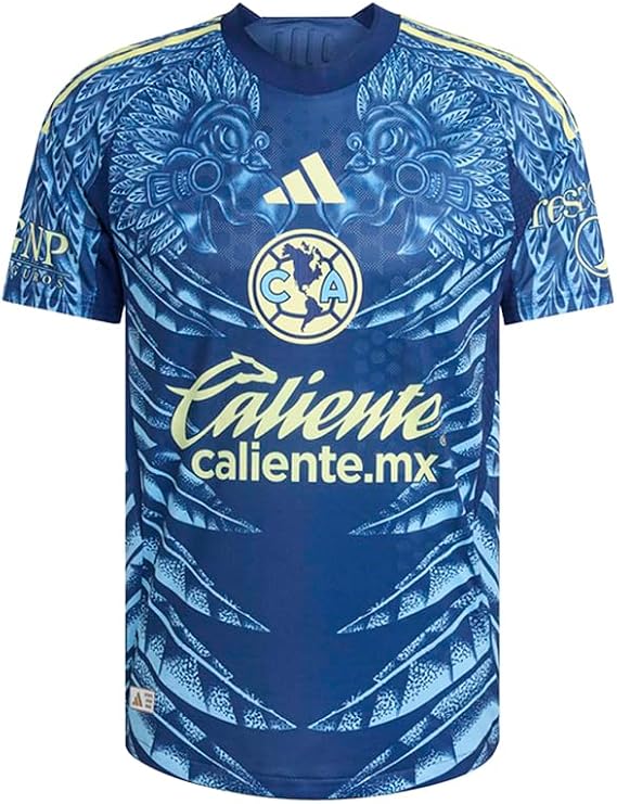 adidas Club America Away Men's Authentic Soccer Jersey 25/26 (US, Alpha, Large, Regular, Regular, Blue)