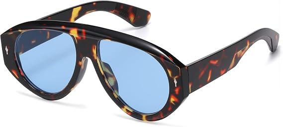 VANLINKER Trendy Oversized Retro Aviator Sunglasses for Women Men VL9936 | Vintage Designer Fashion Shades