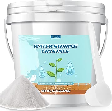 5LB Water Storing Crystals for Plants with Spoon, Water Gel Solves Plant Over-Watering and Drought Problems, Keeps The Soil Moist, Small Water Storing Polymer Crystals for Plants Powder - by Oycevila