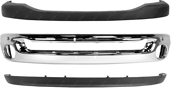Front Bumper Chrome BAR Upper Pad Lower Air Dam For 2006-2008 Dodge Ram Pickup CH1000880 CH1002373 CH1090125