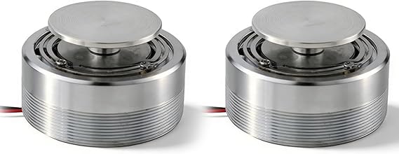 Resonance Speaker 2Pcs 2Inch All Frequency Resonance Speaker, 4 25W Resonance Speaker Vibration Strong Bass Louderspeaker, Sturdy Steel Mini Portable Stereo Sound Creative Speaker