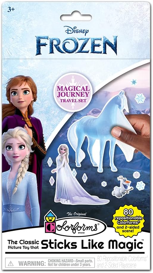 Colorforms Travel Set, Stickers for Kids Frozen Stickers, Arts and Crafts, Reusable Sticker Book, Kids Stickers, Toddler Crafts, Stickers for Boys, Girls, Arts & Crafts, Craft Supplies, Ages 3+