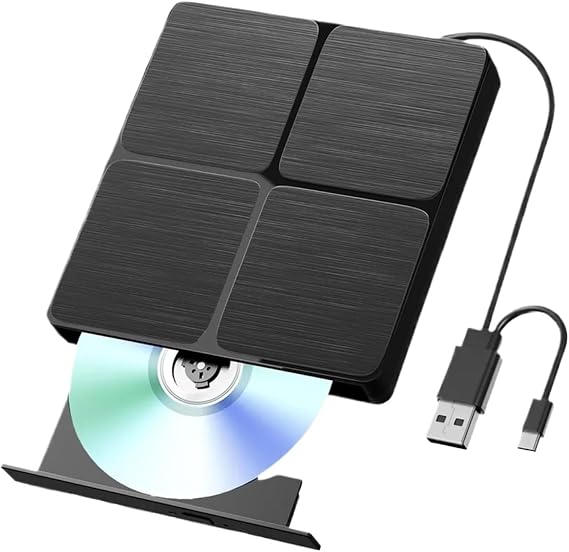 External Blu Ray Drive USB 3.0 CD DVD Player for Laptop Portable Blu Ray Disc Reader Easy to Use