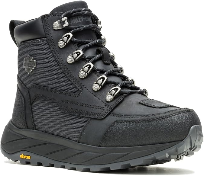 Harley-Davidson Men's Greyford Waterproof Black Motorcycle Boots, D96323