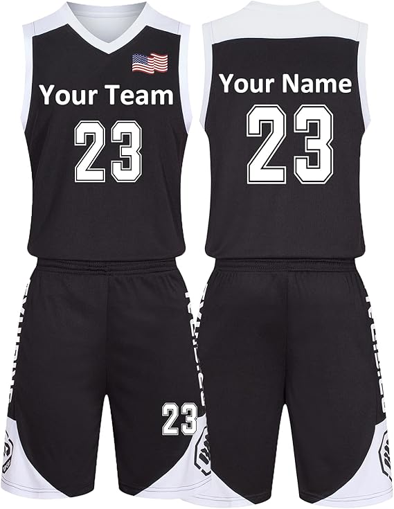 Custom Basketball Jerseys Any Name Number Team Logo - Basketball Jerseys for Men Boys Kids Aldult Basketball Uniform Set