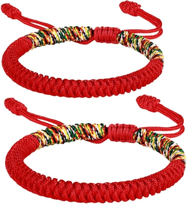 Handmade Braided Red Bracelet for Men Women