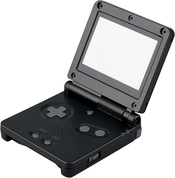 OSTENT Full Housing Shell Case Cover Replacement for Nintendo GBA SP Gameboy Advance SP - Color Black