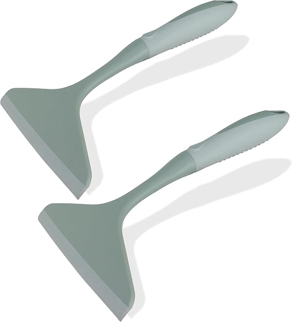 2-Pack Shower Squeegee for Glass Doors & Window | 7.8" Blade Cleaning Tool for Bathroom, Car Windshields, Mirrors, Tiles