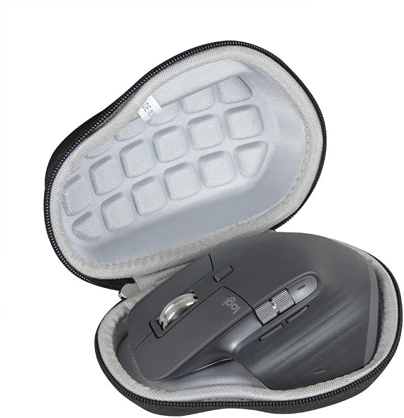Hermit Shell Hard Carrying Case for Logitech MX Master 3 Advanced Wireless Mouse (More Compact Version 2.0) (Black) Modern Black Modern