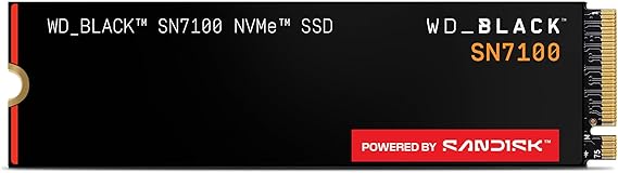 WD_Black SN7100 1TB NVMe SSD, M.2 2280 okuma hızı/yazma hızı 7250/6900 MB/s'ye kadar, Next Gen TLC 3D NAND, WD_Black Dashboard, dizüstü bilgisayarlar ve oyun el bilgisayarları için geliştirilmiştir