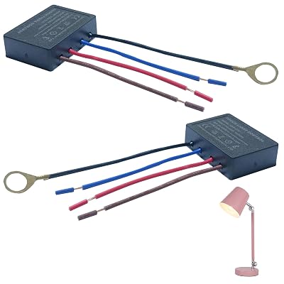 2 Pack Touch Dimmer Switch 3 Way Touch Sensor dimmer,Touch lamp Repair kit Control Module,Touch Lamp Replacement Kit Fit Dimmable LED, Incandescent, Halogen Bulbs