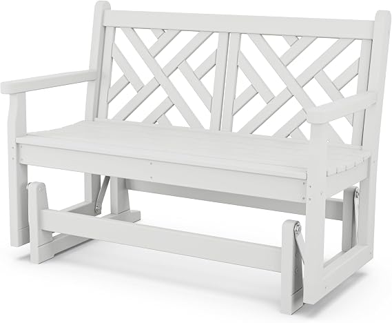 POLYWOOD Chippendale Glider, White