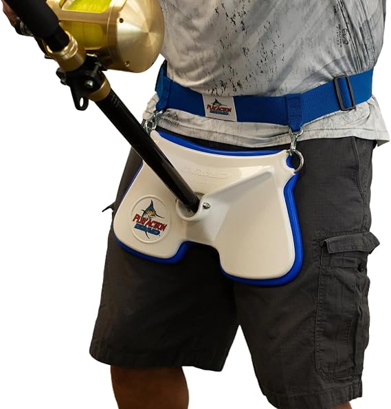Braid mens Safety fishing belts, Blue, White, Fits Small-Large US