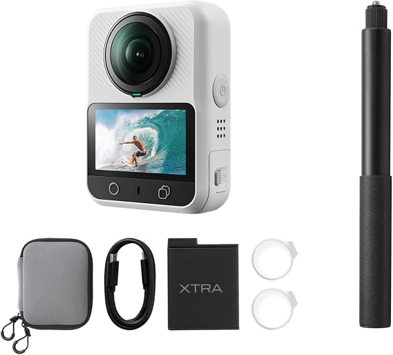Xtra 360 Camera, 8K Panoramic Video, 1-Inch Sensor Equivalent, 100MP High Resolution