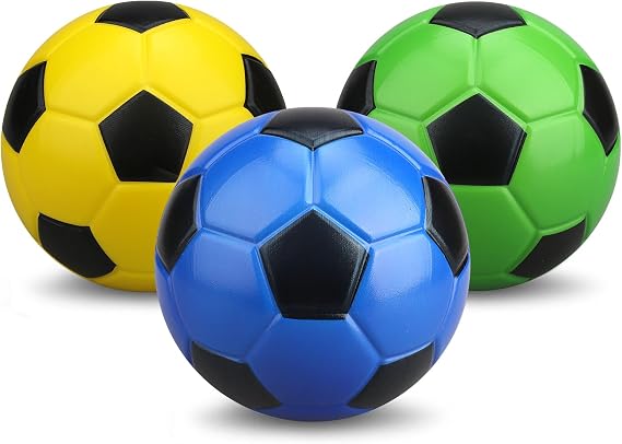 Mechaniker 13CM Foam Mini Footballs for Kids Adults, Soft Squishy Slow Rising Football Goal Toys for Goal Sets, Swimming Pool Beach Balls, Indoor Outdoor Sport Gift (Rainbow)