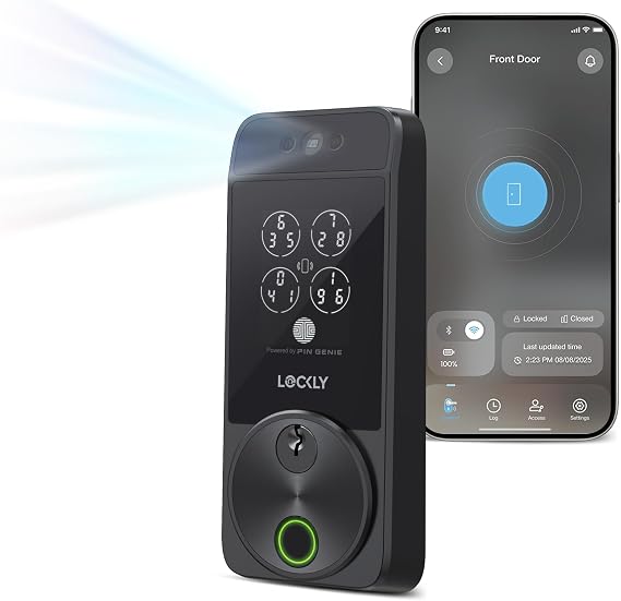 Lockly Visage Zeno Smart Lock - Facial Recognition & Fingerprint Deadbolt
