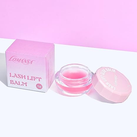 Lash Lift Glue Balm Lomansa New Lash Lift Glue for Lash Perm and Brow Lamination Strong Hold Gel for Eyelash Perm Kit (Strawberry Fragrance)