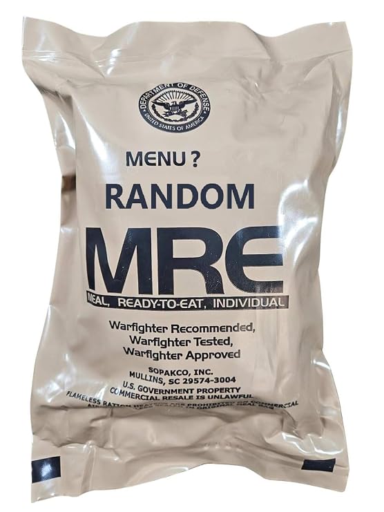 Authentic USGI Meal, Ready to Eat (MRE) - Random Menu Selection(s) - Complete US Military Ration with Entree, Side, Dessert, Drink Mix, Utensils and Heater! (4)