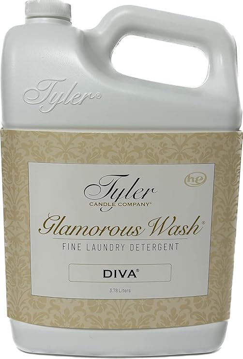 Tyler's Diva Glam Wash Laundry Detergent, Gallon (128 Fl oz) (Pack of 1) ILIOS Packaging.