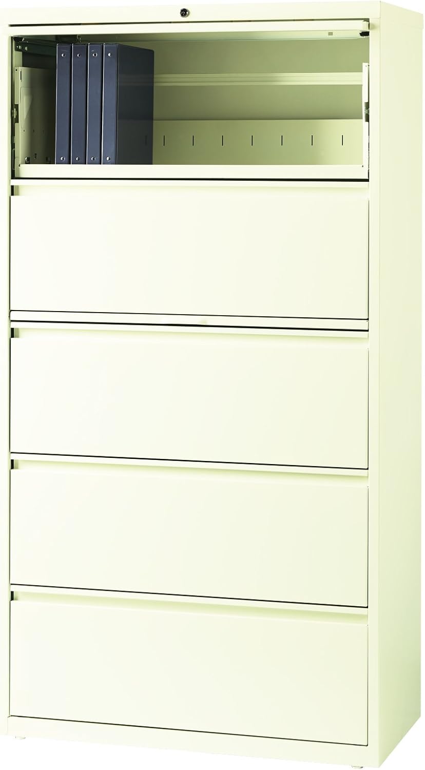 Commercial 5-Drawer Lateral File with Full Width Pull, 36-Inch Wide - Cloud