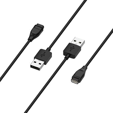 Charger Compatible with Coros Pace 2, Apex 2, Apex 2 pro, Apex 42MM, Apex 46MM, Vertix, Vertix 2 Charger Replacement (3.3ft) USB Adapter Charge Cord Charging Cable Wire Clip Dock Coros Watch (Black*2)