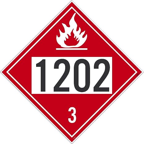 NMC DL193P10 1202 Class 3 Placard - [Pack of 10] 10.75 in. Diamond
