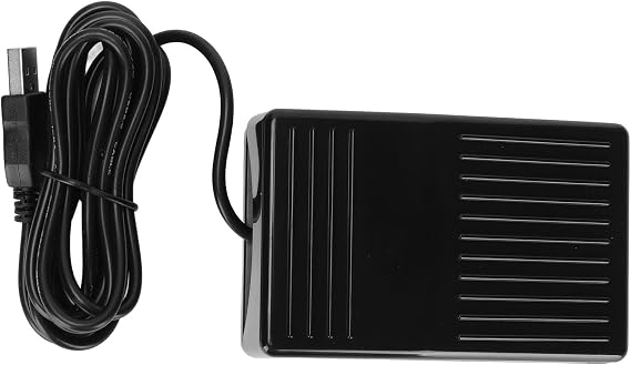 USB Foot Switch Pedal, Single Foot Pedal Switch Control, Foot Control Programmable Keyboard with 2 Meters Cable for Computer